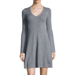 BCBGMaxAzria Merino Wool V-Neck Sweater Dress